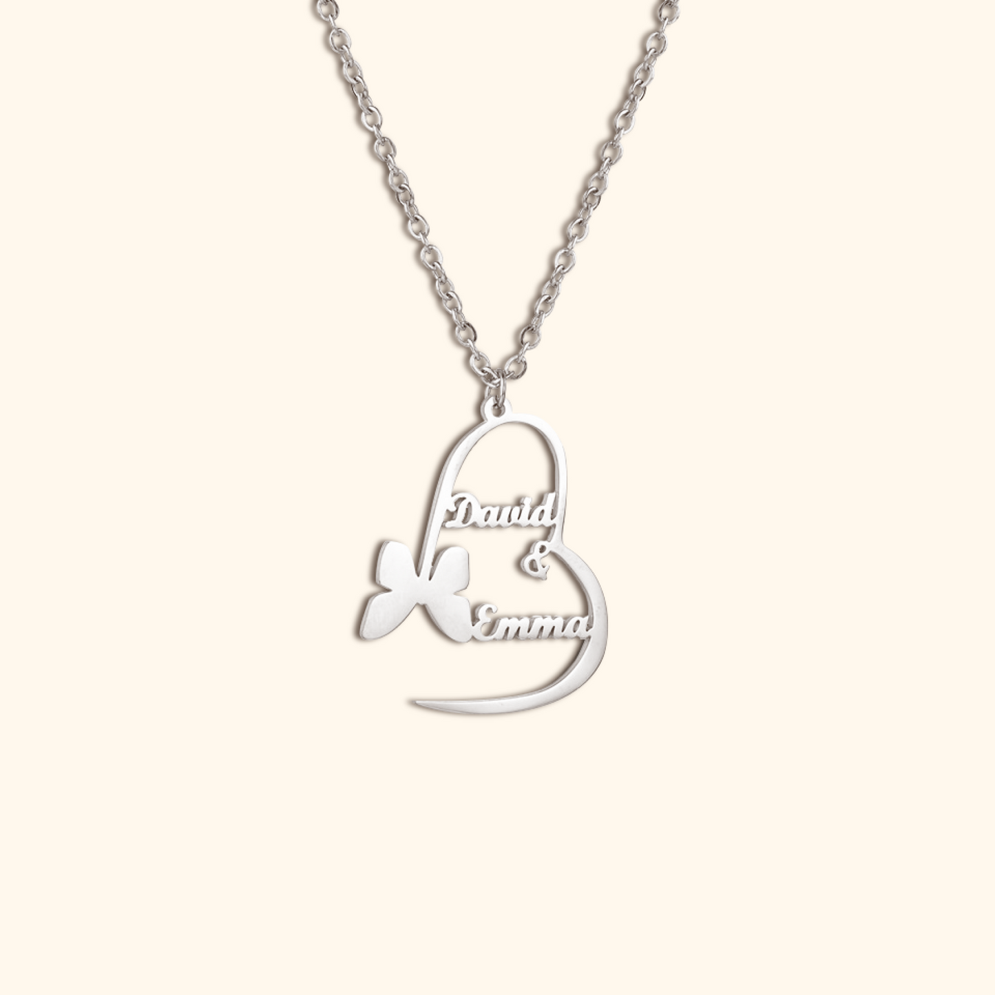 Personalized Butterfly Name Necklace