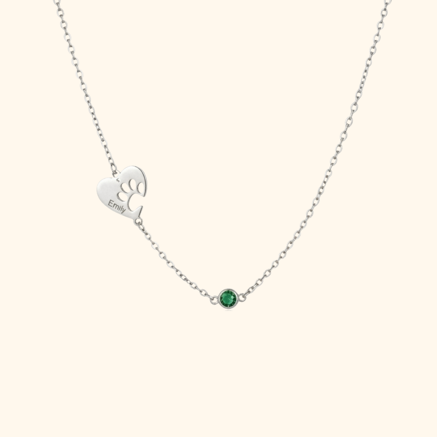 Pootafdruk Gegraveerde Ketting