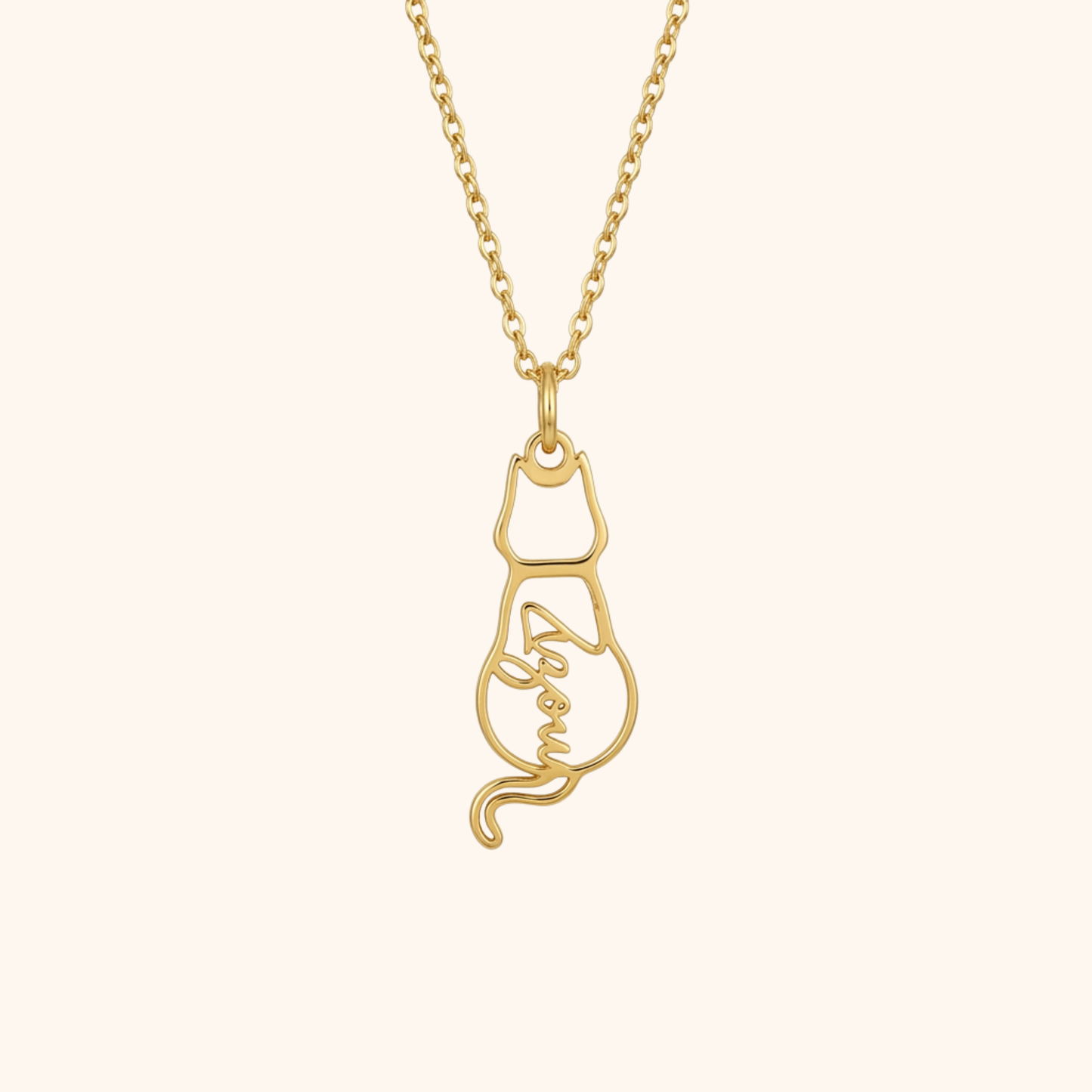 Aangepaste Kat Herinnerings Ketting