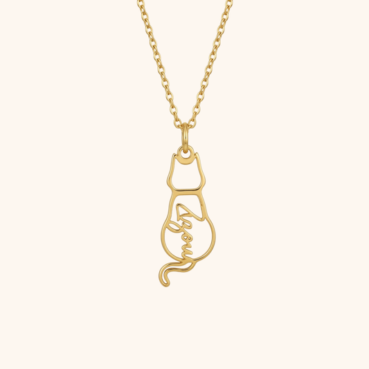 Aangepaste Kat Herinnerings Ketting