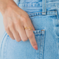 Gepersonaliseerde Geboortesteen Naam Ring