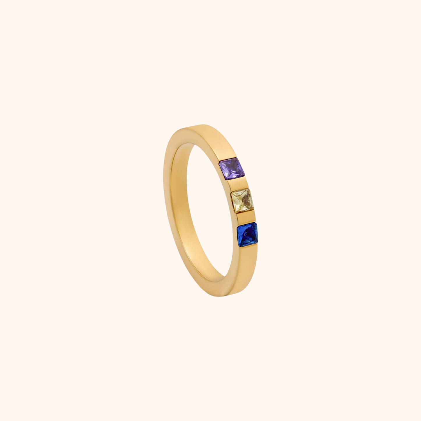 Gepersonaliseerde Geboortesteen Band Ring