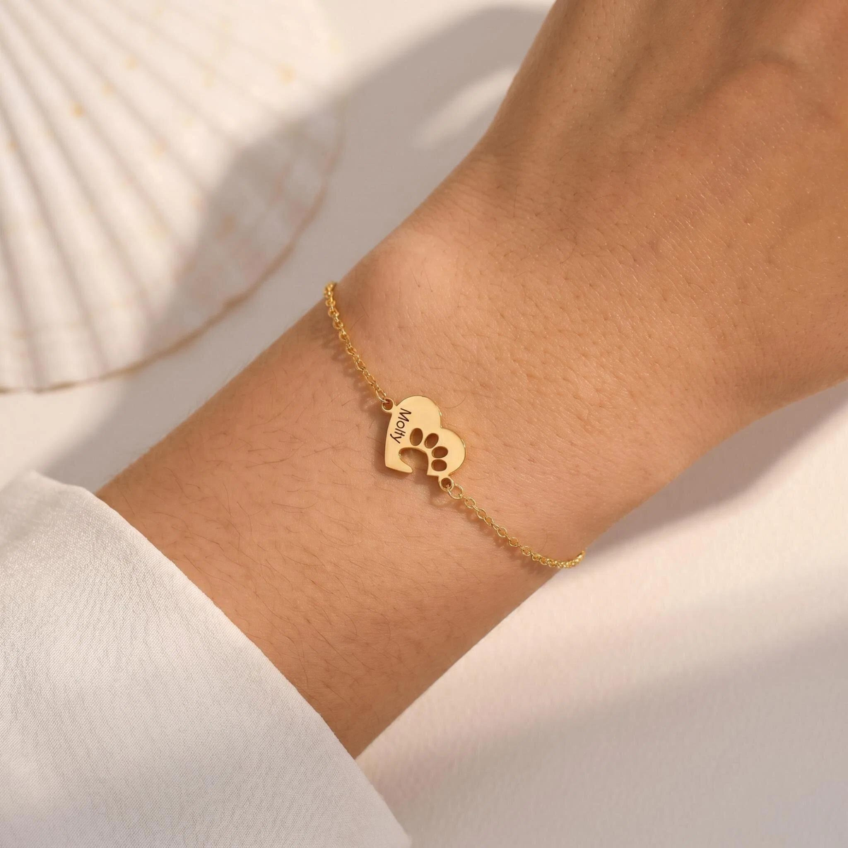 Gepersonaliseerde Pootafdruk Naam Armband