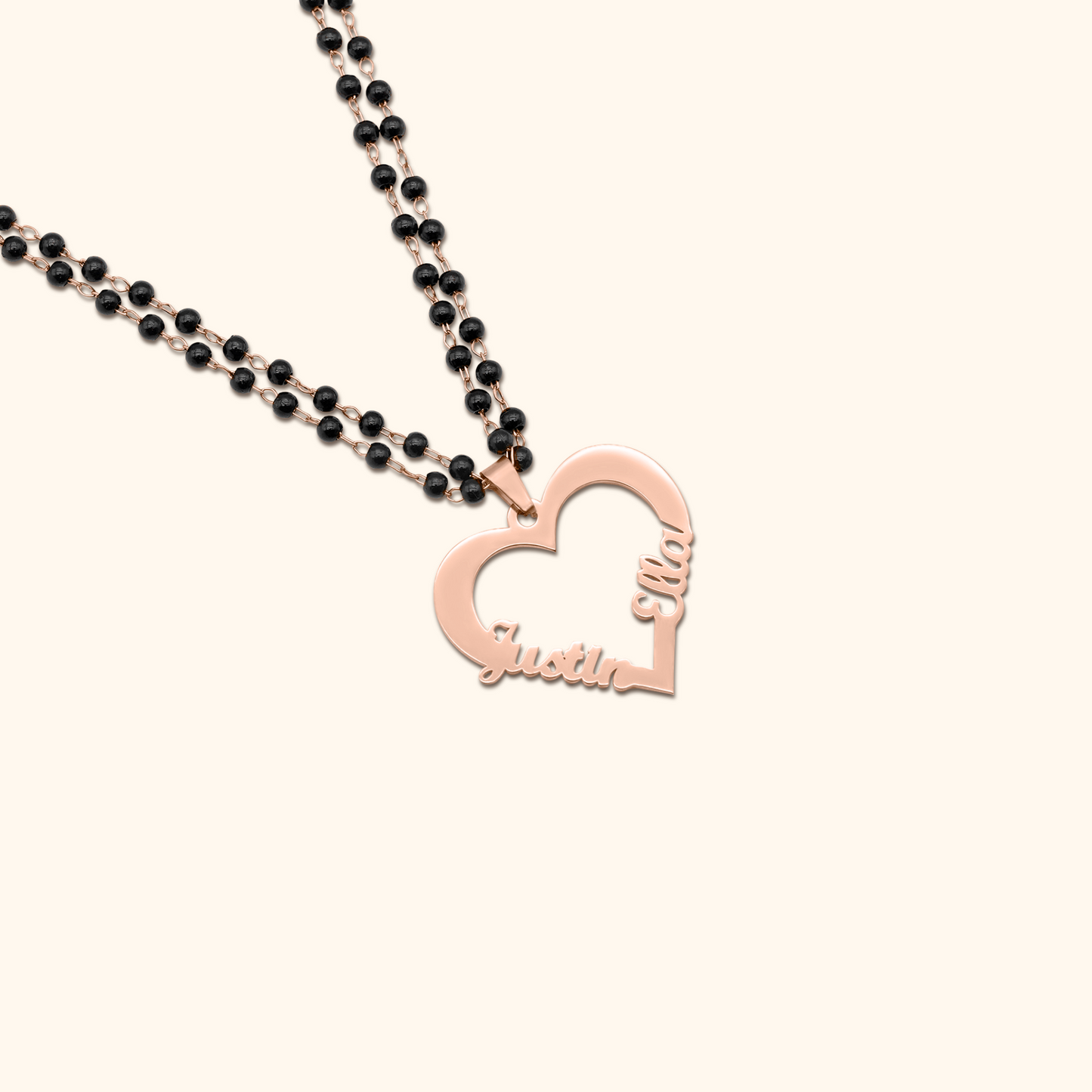 Couple Name Heart Necklace