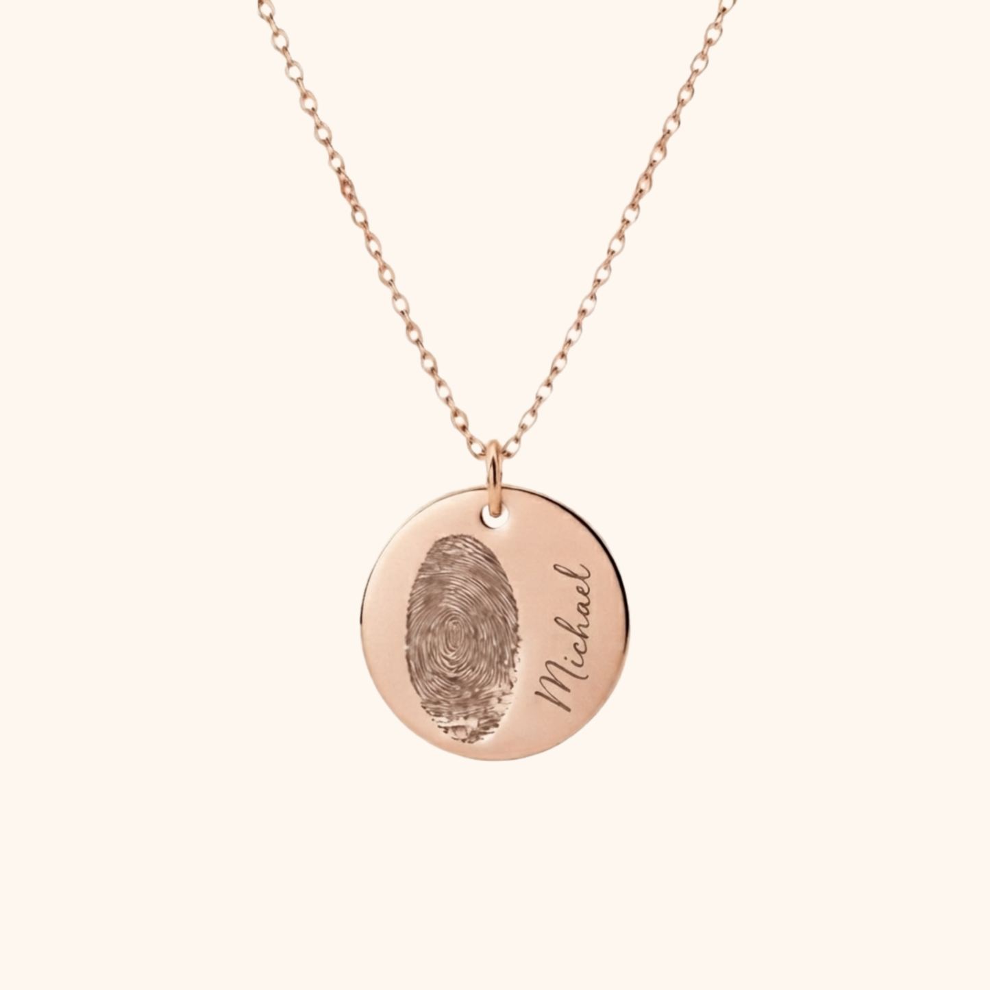 Gepersonaliseerde Vingerafdruk Naam Ketting