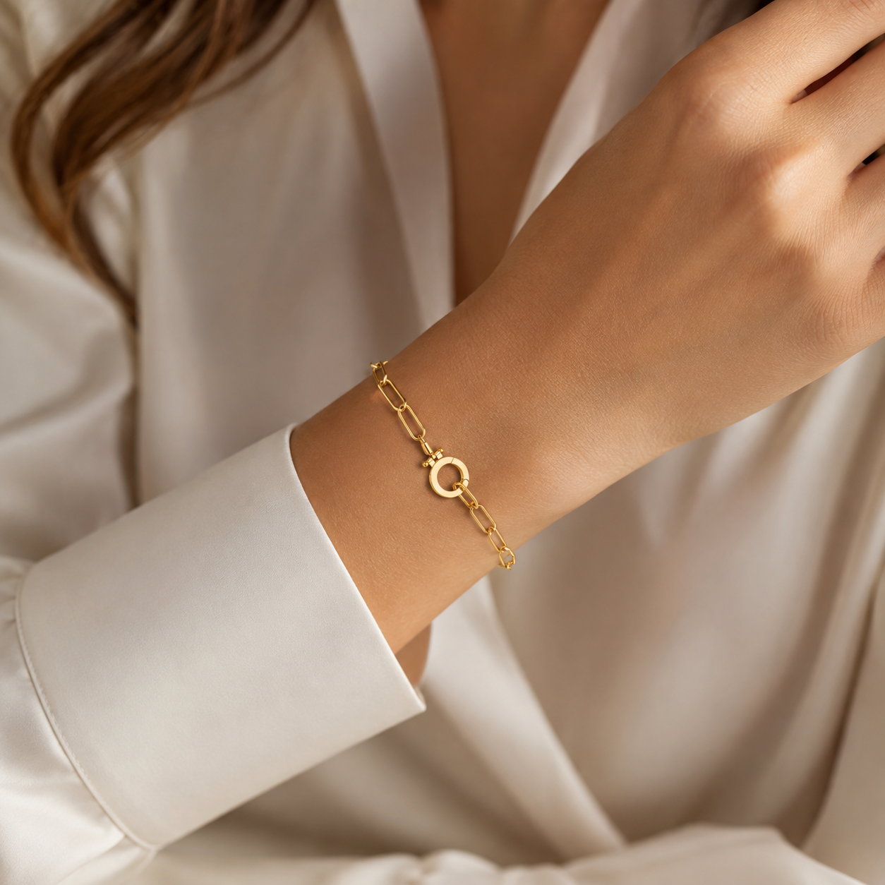 Elegante Paperclip Schakel Armband