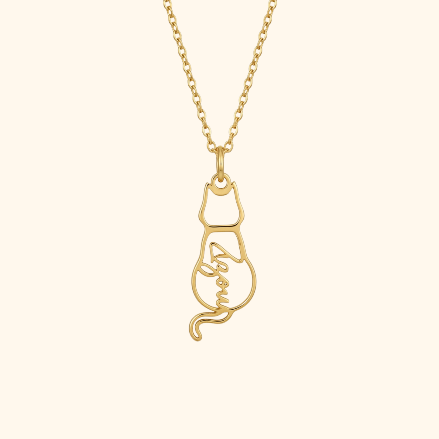 Aangepaste Kat Herinnerings Ketting