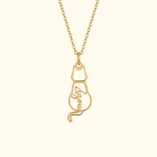 Aangepaste Kat Herinnerings Ketting