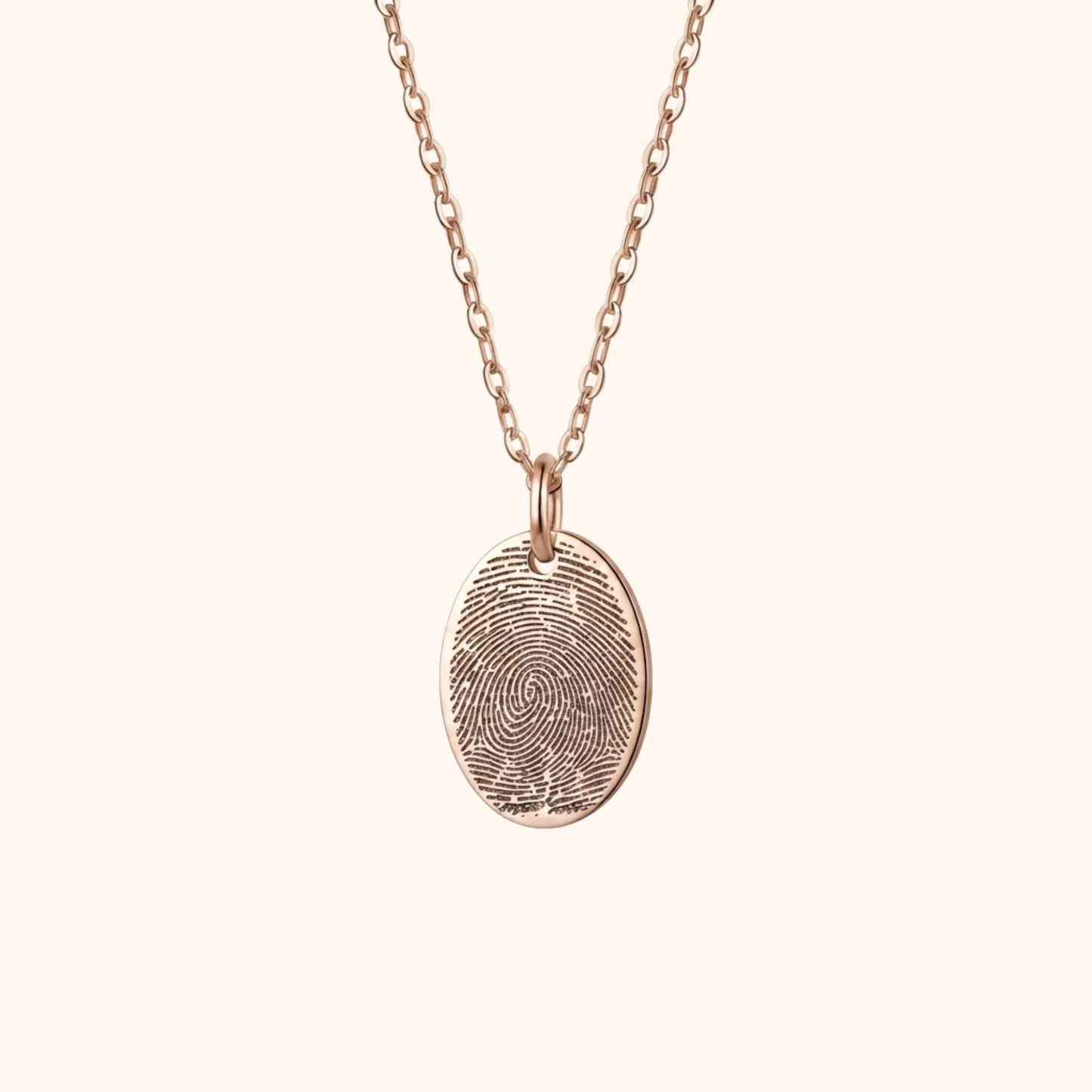 Gepersonaliseerde Gegraveerde Vingerafdruk Ketting