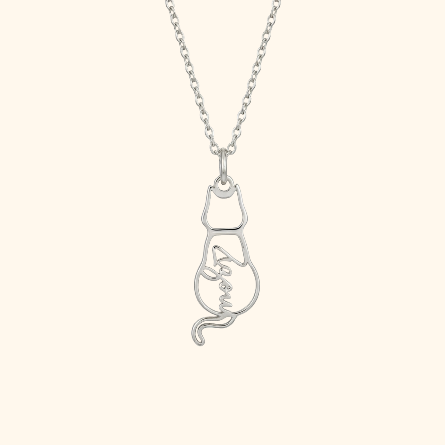 Aangepaste Kat Herinnerings Ketting