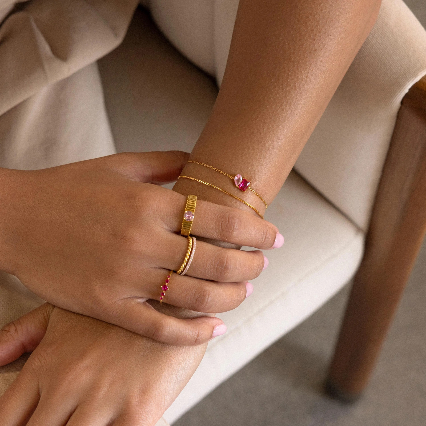 Voor Altijd Verbonden Geboortesteen Armband