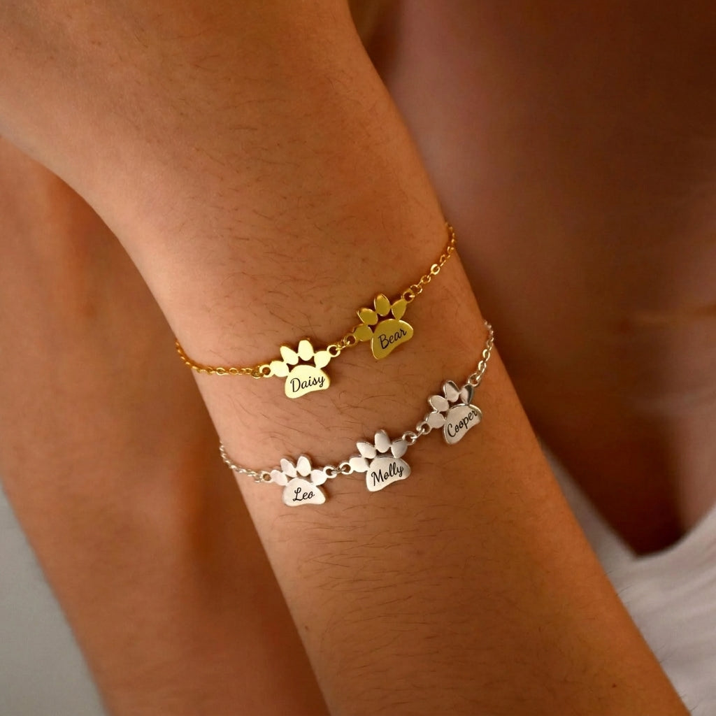 Gepersonaliseerde Naam Pootafdruk Armband