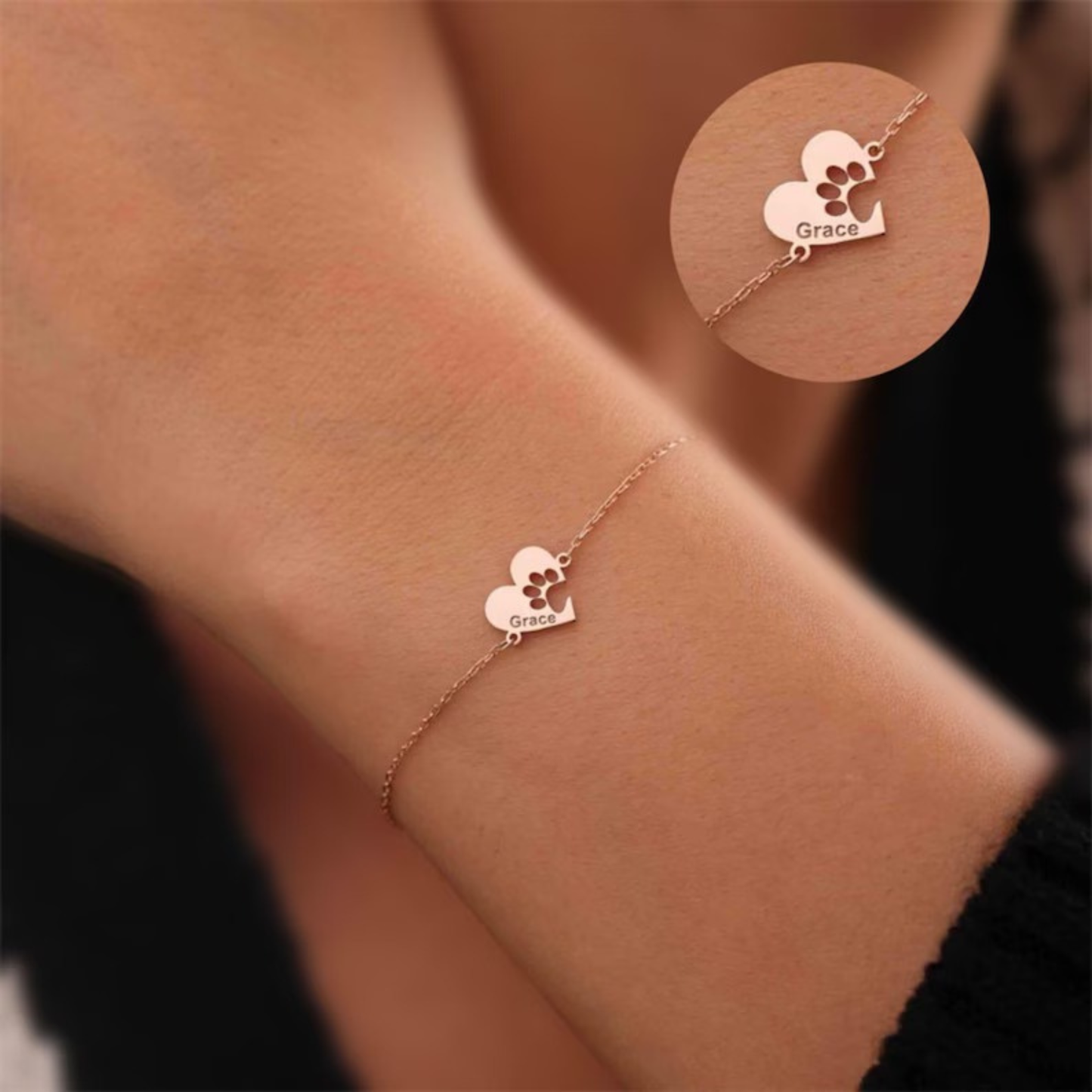 Gepersonaliseerde Pootafdruk Naam Armband