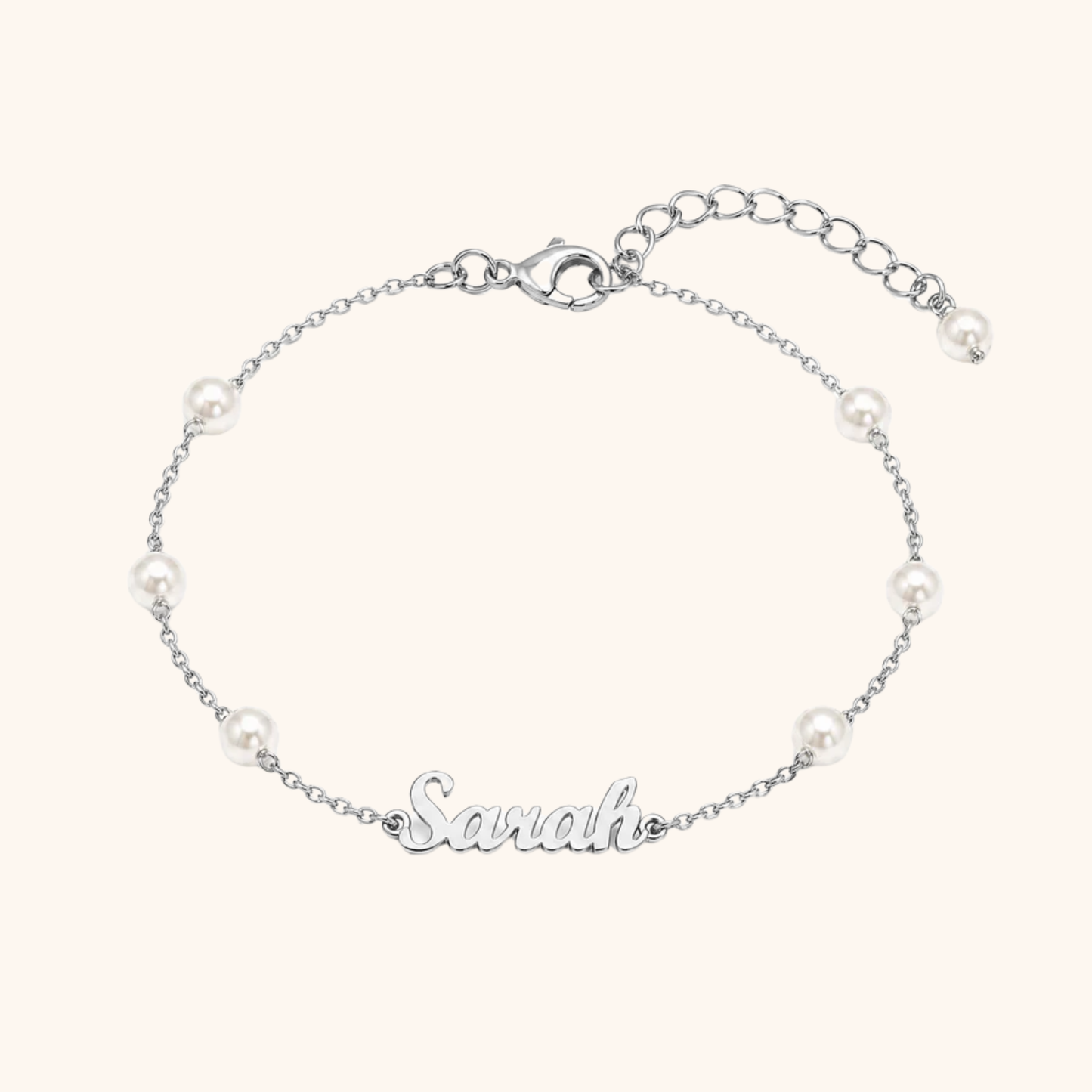 Gepersonaliseerde Fijne Parel Naam Armband