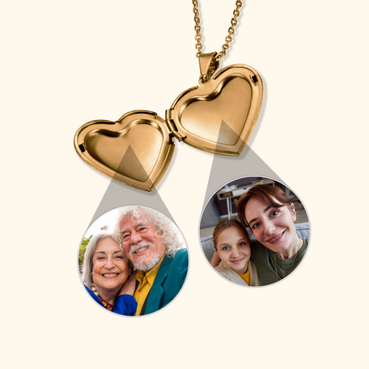 Hartvormige Foto Medaillon Ketting
