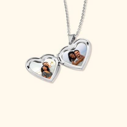 Hartvormige Foto Medaillon Ketting