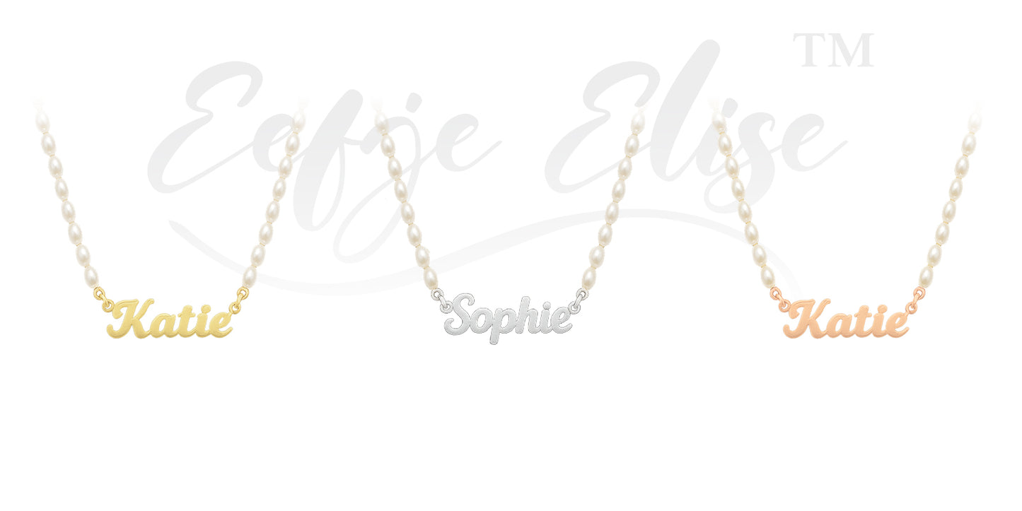 Gepersonaliseerde Parel Naam Ketting