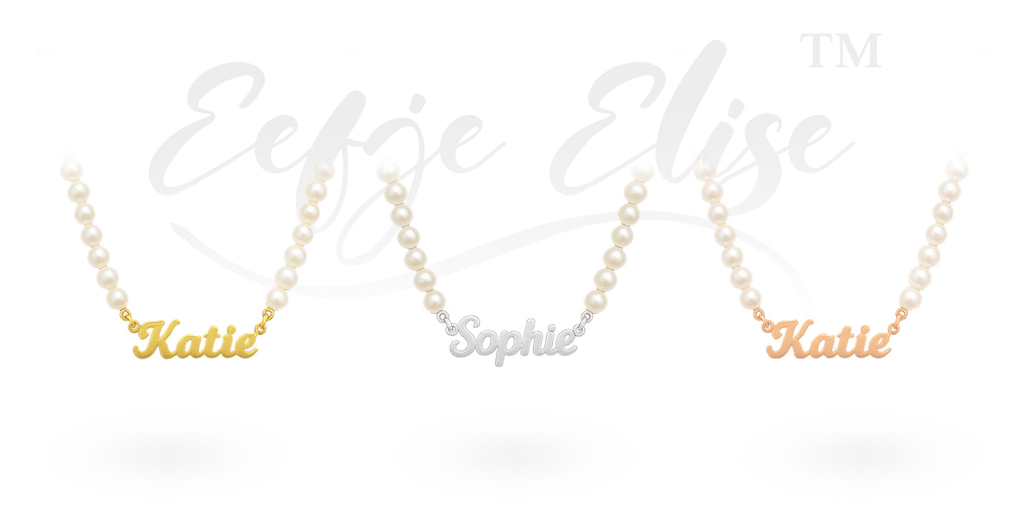 Gepersonaliseerde Parel Naam Ketting
