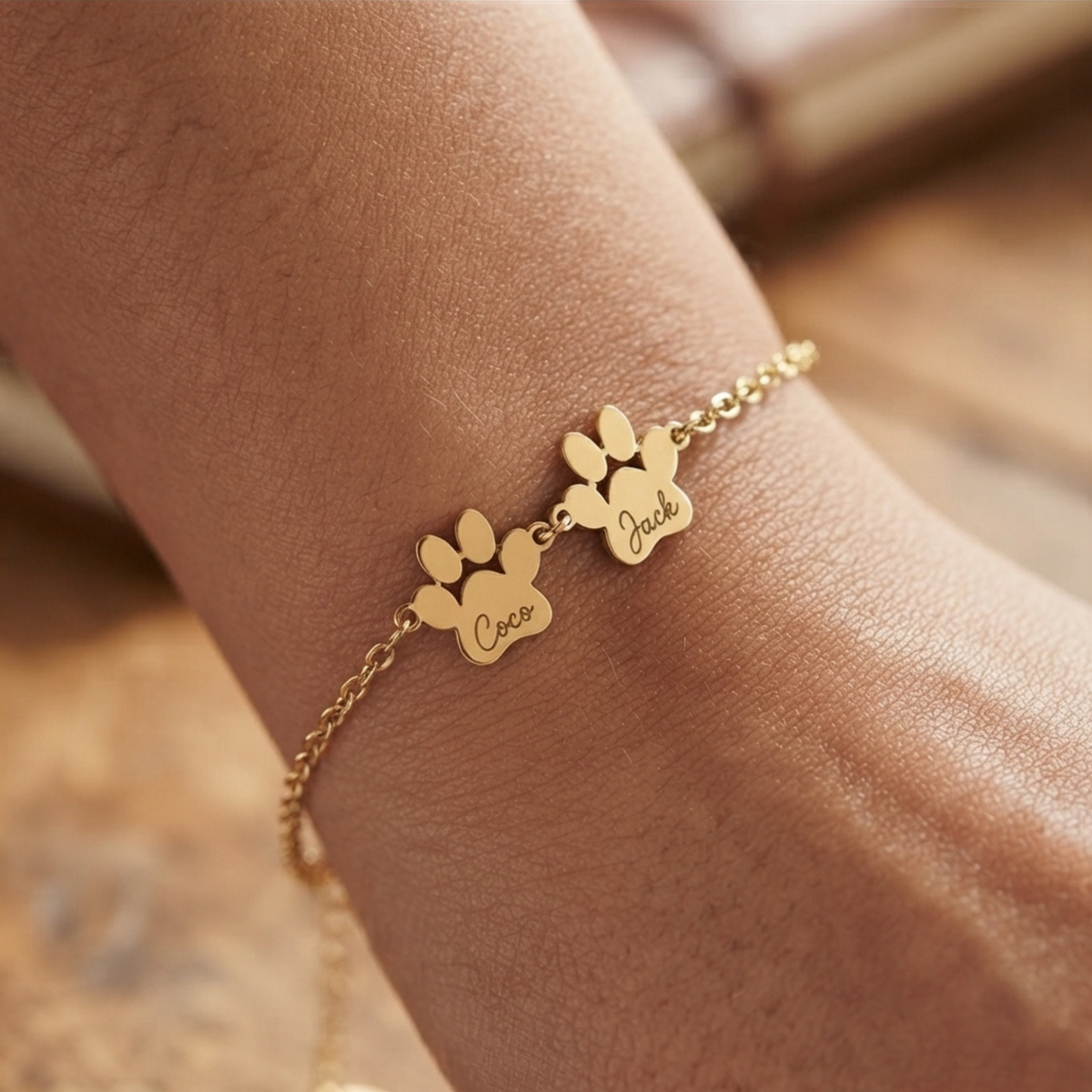 Gepersonaliseerde Naam Pootafdruk Armband