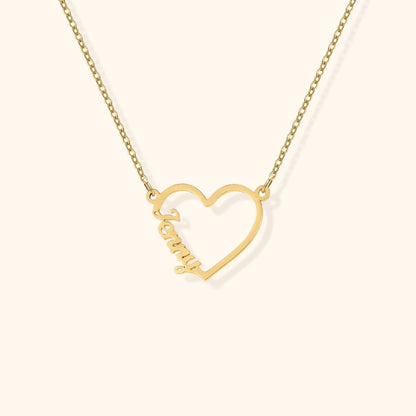 Gepersonaliseerde Hart Naam Ketting