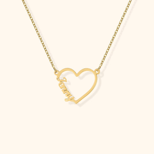 Gepersonaliseerde Hart Naam Ketting