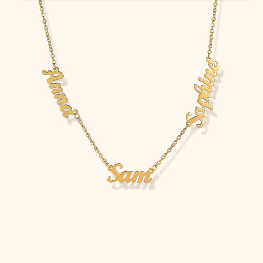 Gepersonaliseerde Multi Naam Ketting