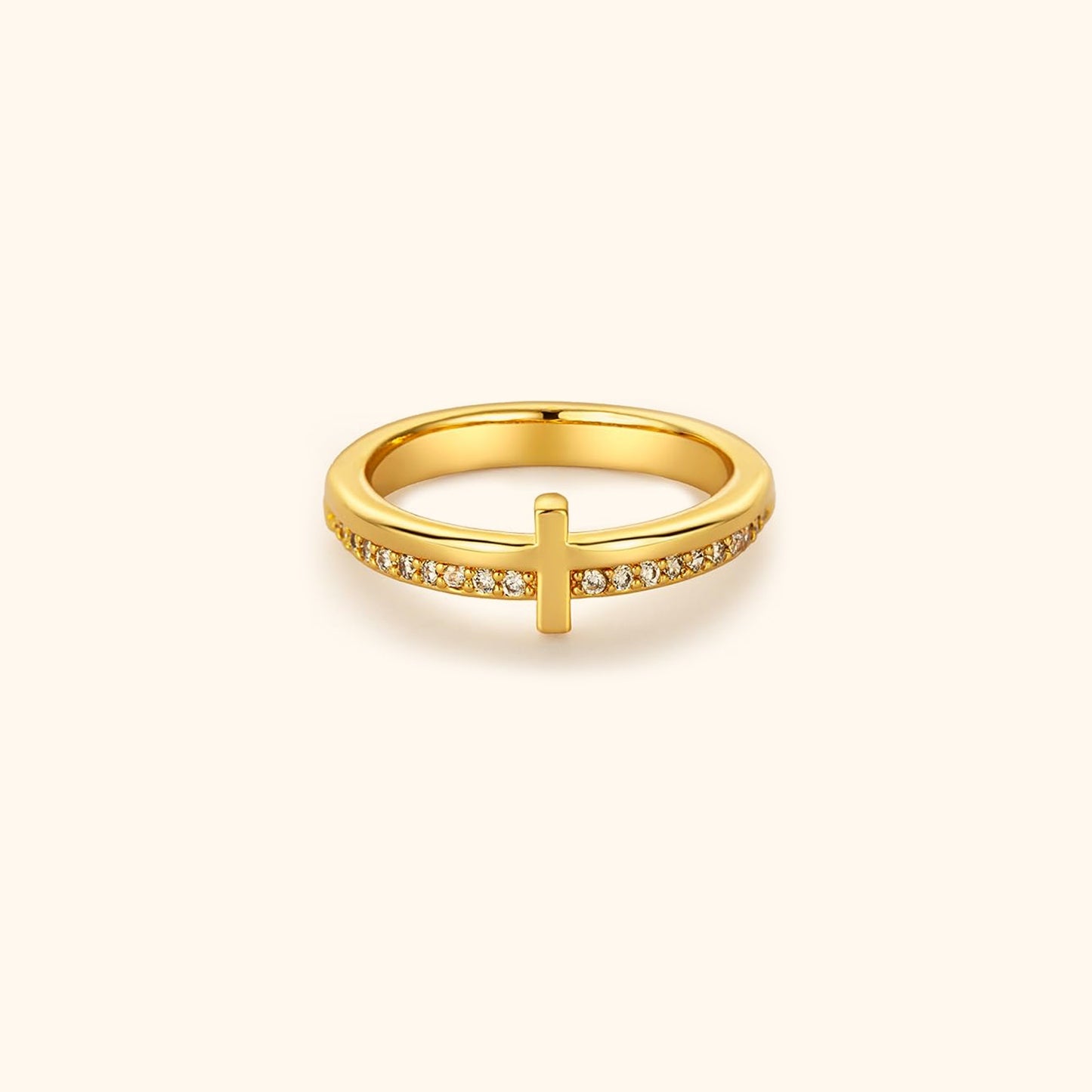 Gouden Kruis Ring