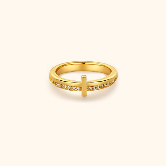 Gouden Kruis Ring