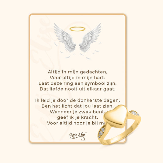 Eeuwig Hart Urn Ring met Geschenkkaart