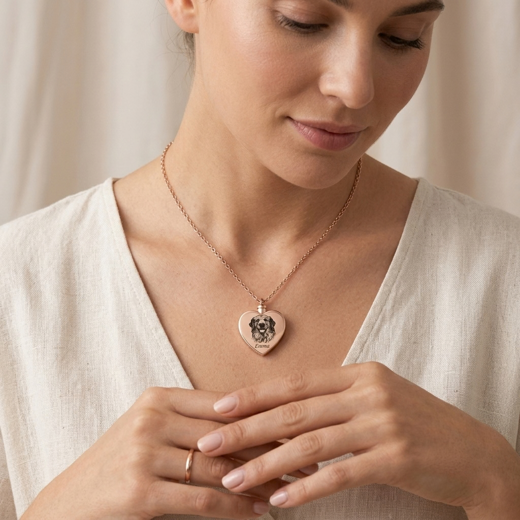Gepersonaliseerde Huisdier Foto Urn Ketting