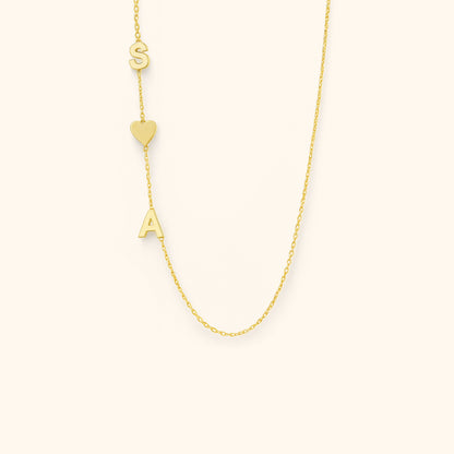 Gepersonaliseerde Letters Initialen Ketting