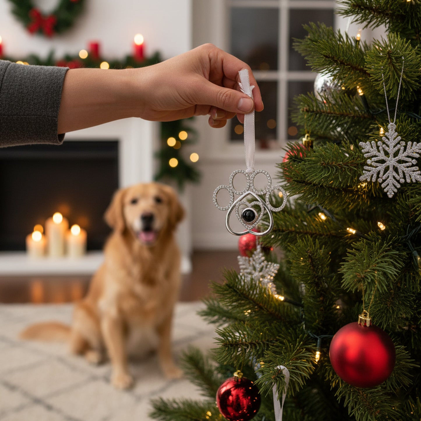 Gepersonaliseerde Huisdier Poot Kersthanger