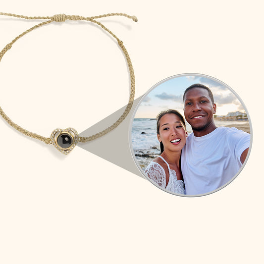 Liefdes Herinnering Hart Foto Armband