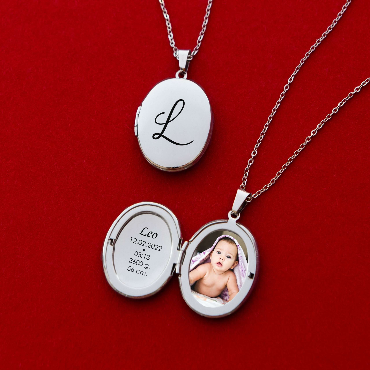 Gepersonaliseerde Gegraveerde Ovale Foto Ketting