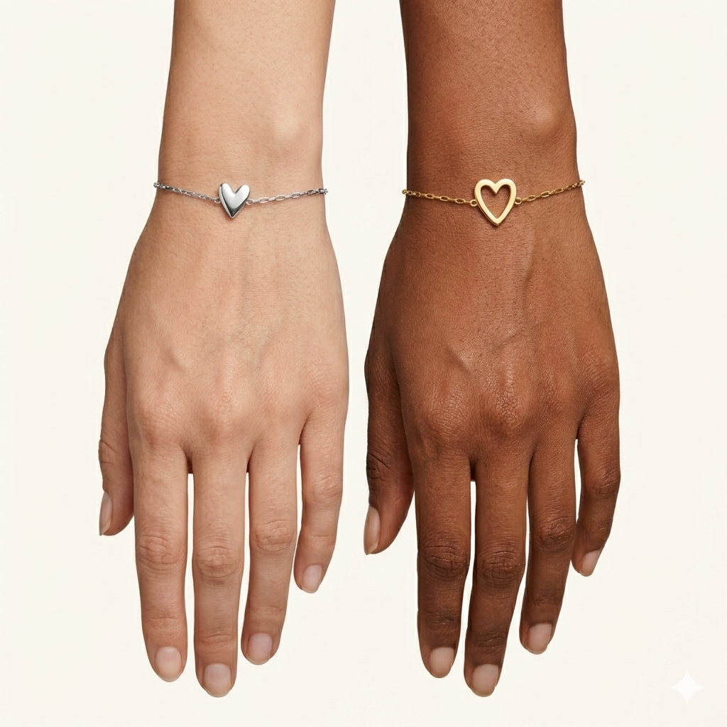Elegante Matching Hartjes Armband