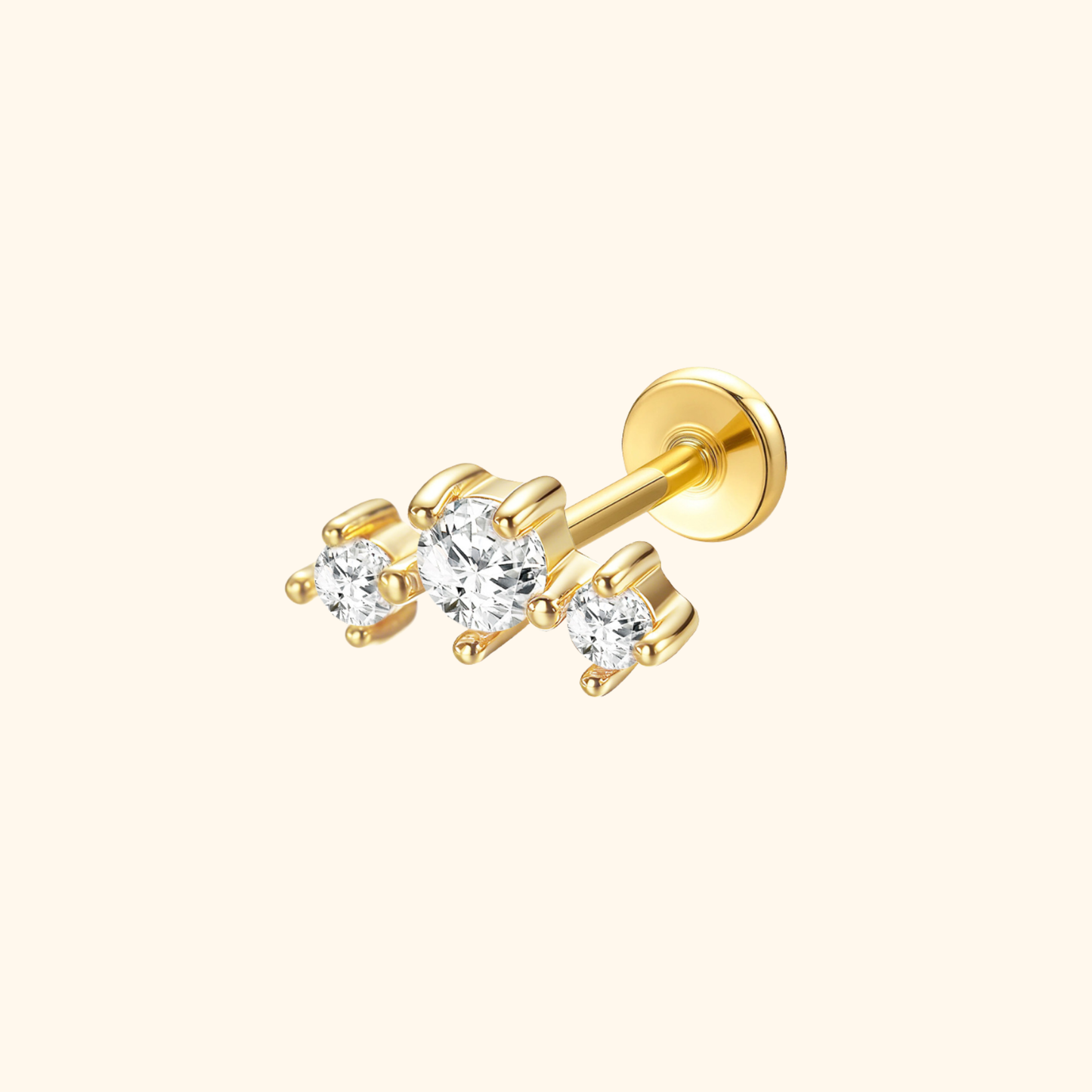 Minimalistische Trinity Spark Stud