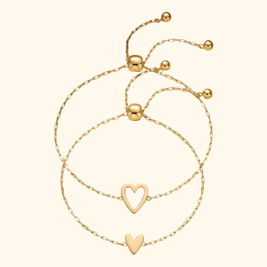 Elegante Matching Hartjes Armband