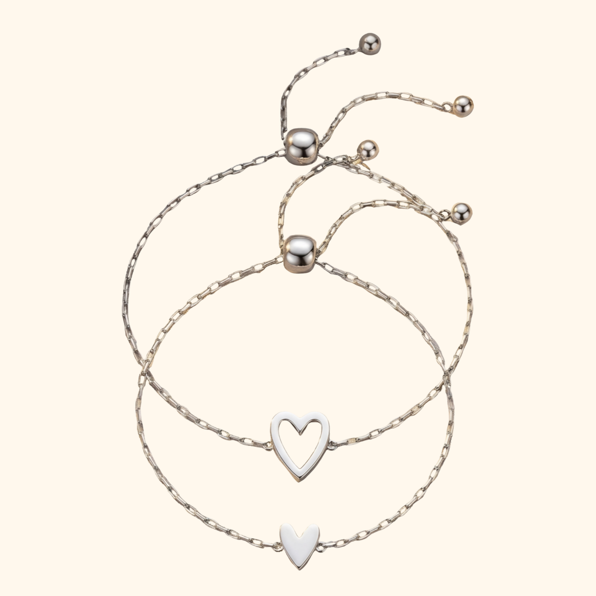 Elegante Matching Hartjes Armband