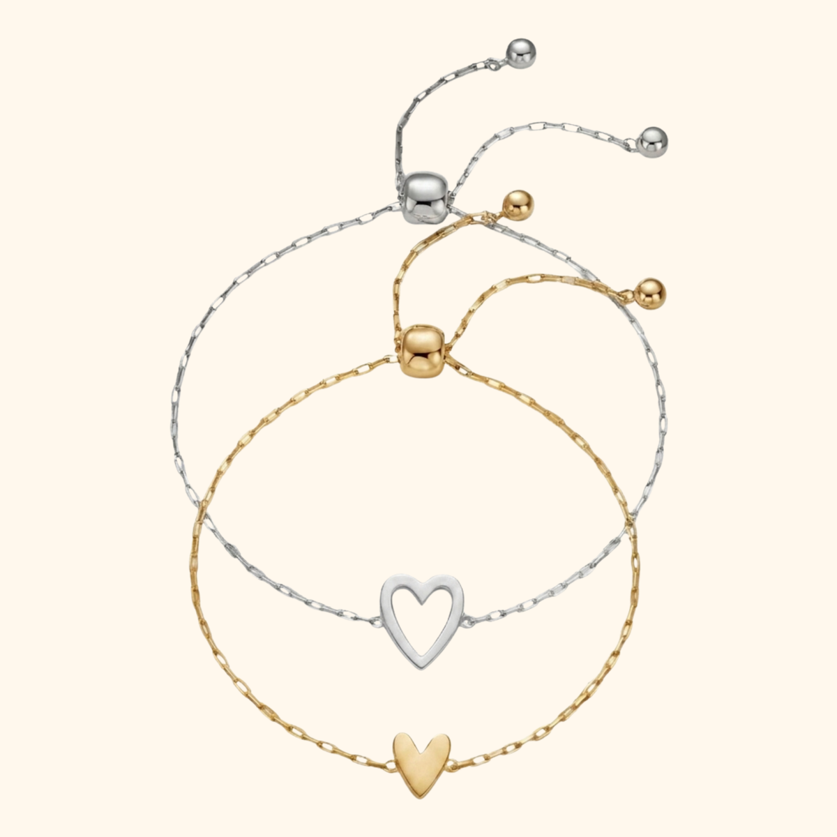 Elegante Matching Hartjes Armband