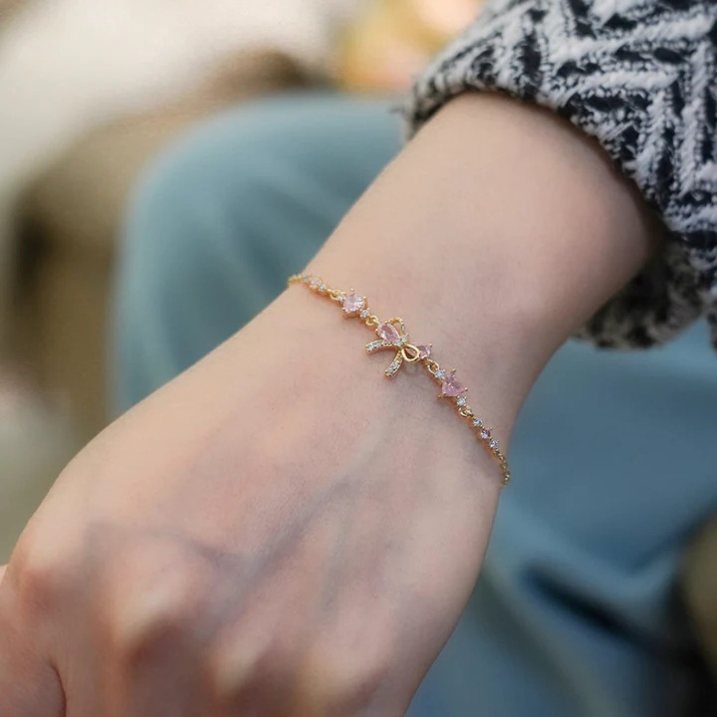 Sprankelende Strik Armband