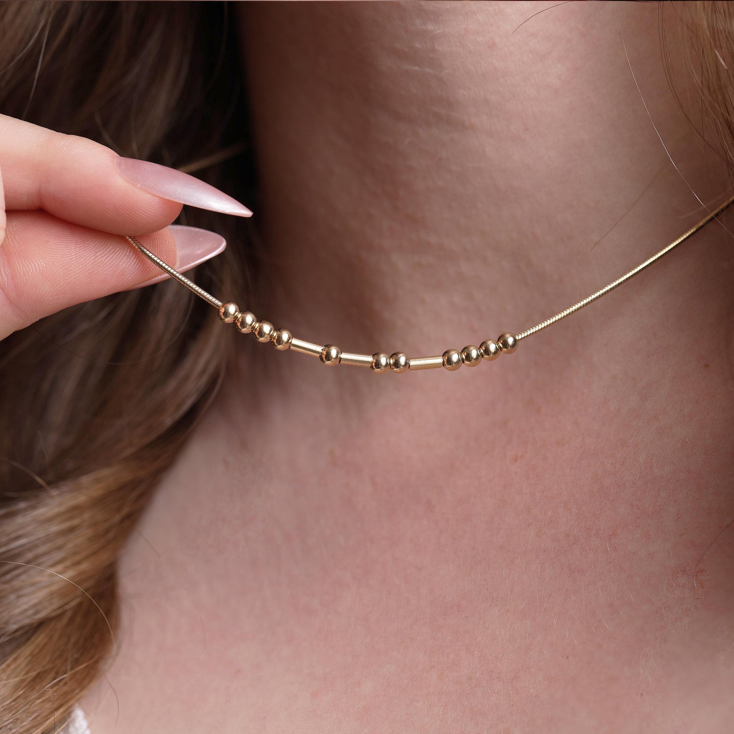 Gepersonaliseerde Morse Code Ketting