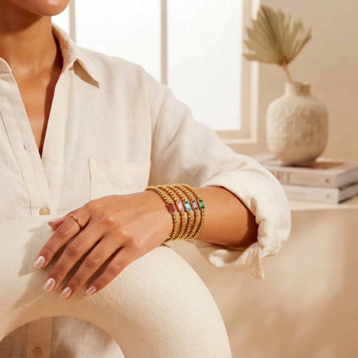 Persoonlijke Geboortesteen Kralen Armband