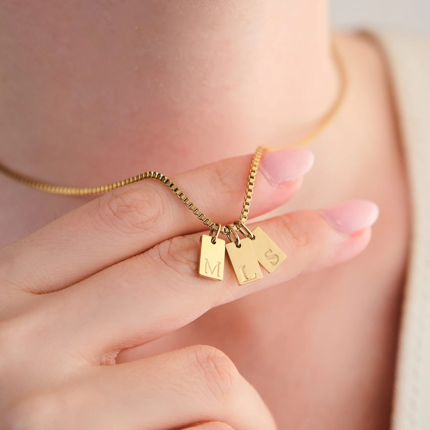 Gepersonaliseerde Initiaal Tag Ketting
