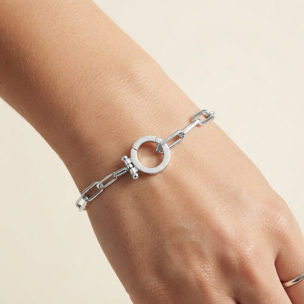 Elegante Paperclip Schakel Armband