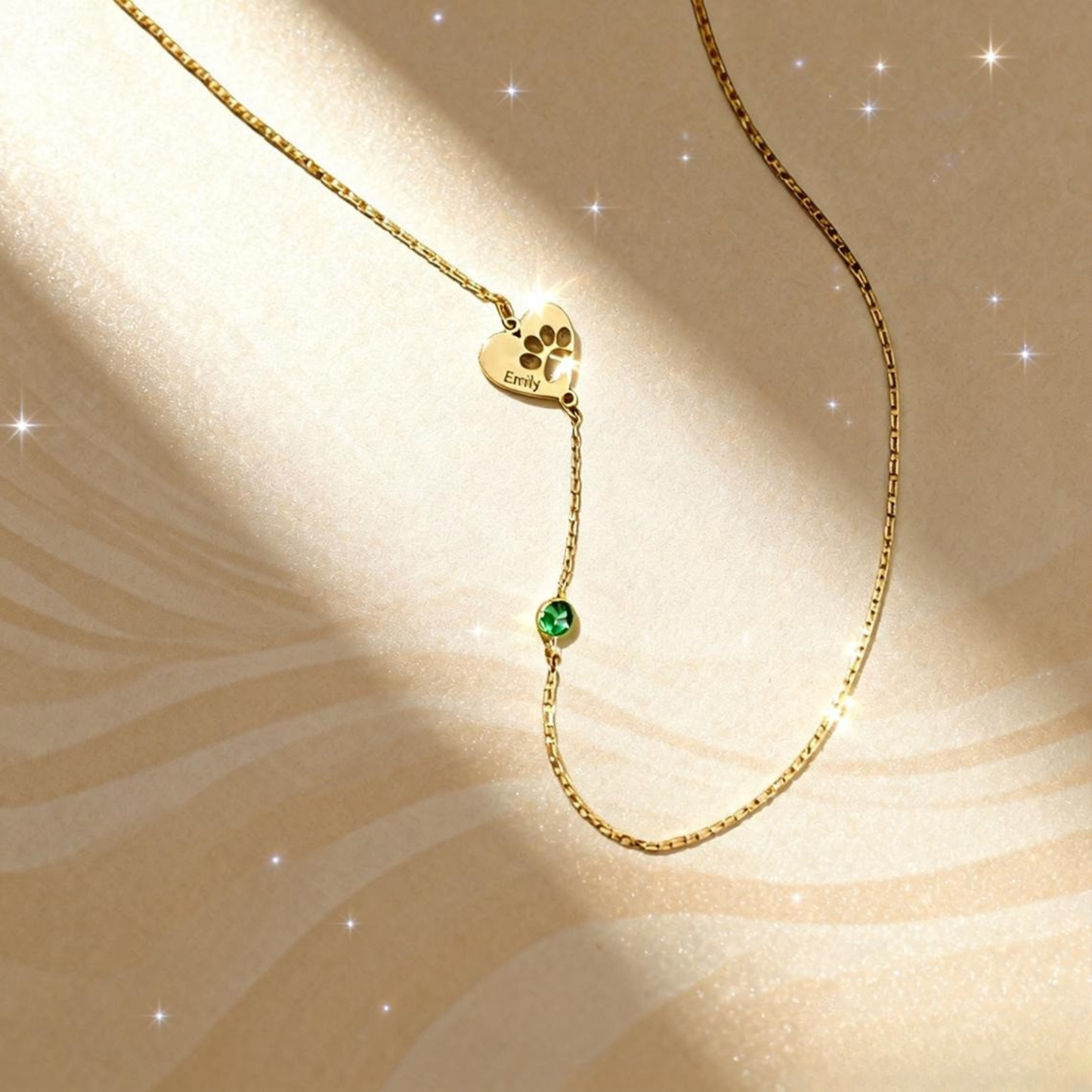 Pootafdruk Gegraveerde Ketting