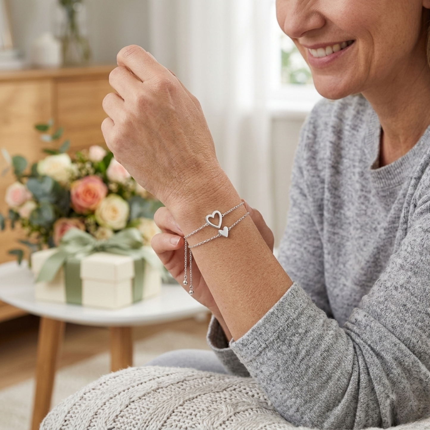 Elegante Matching Hartjes Armband
