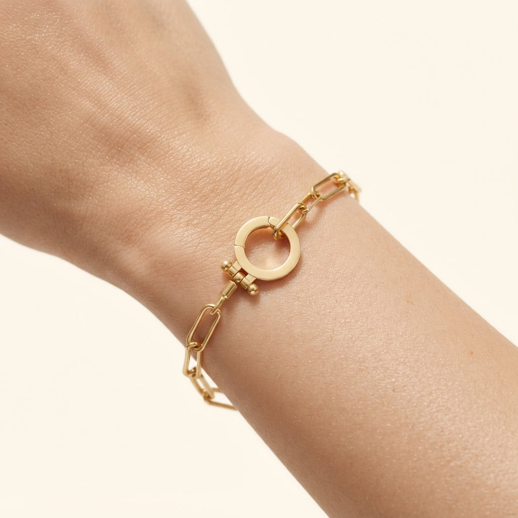 Elegante Paperclip Schakel Armband