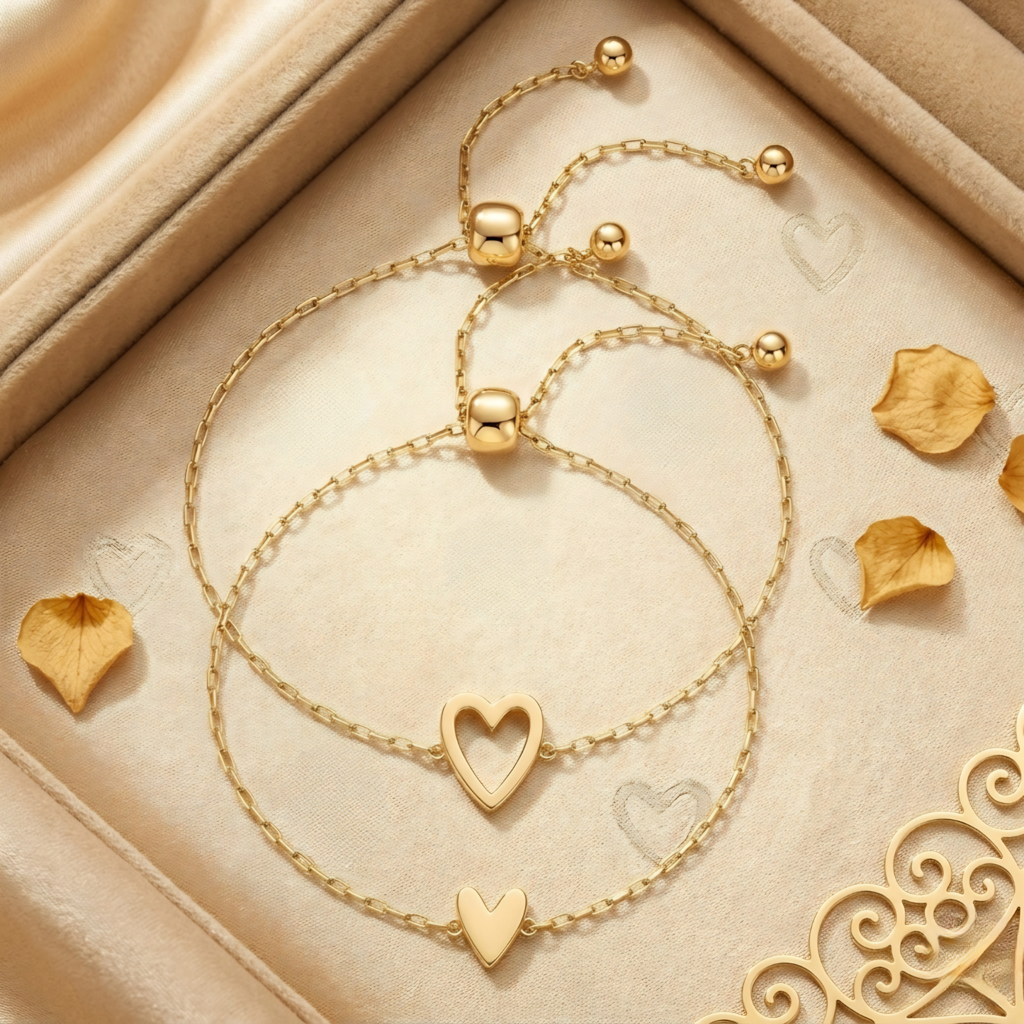 Elegante Matching Hartjes Armband