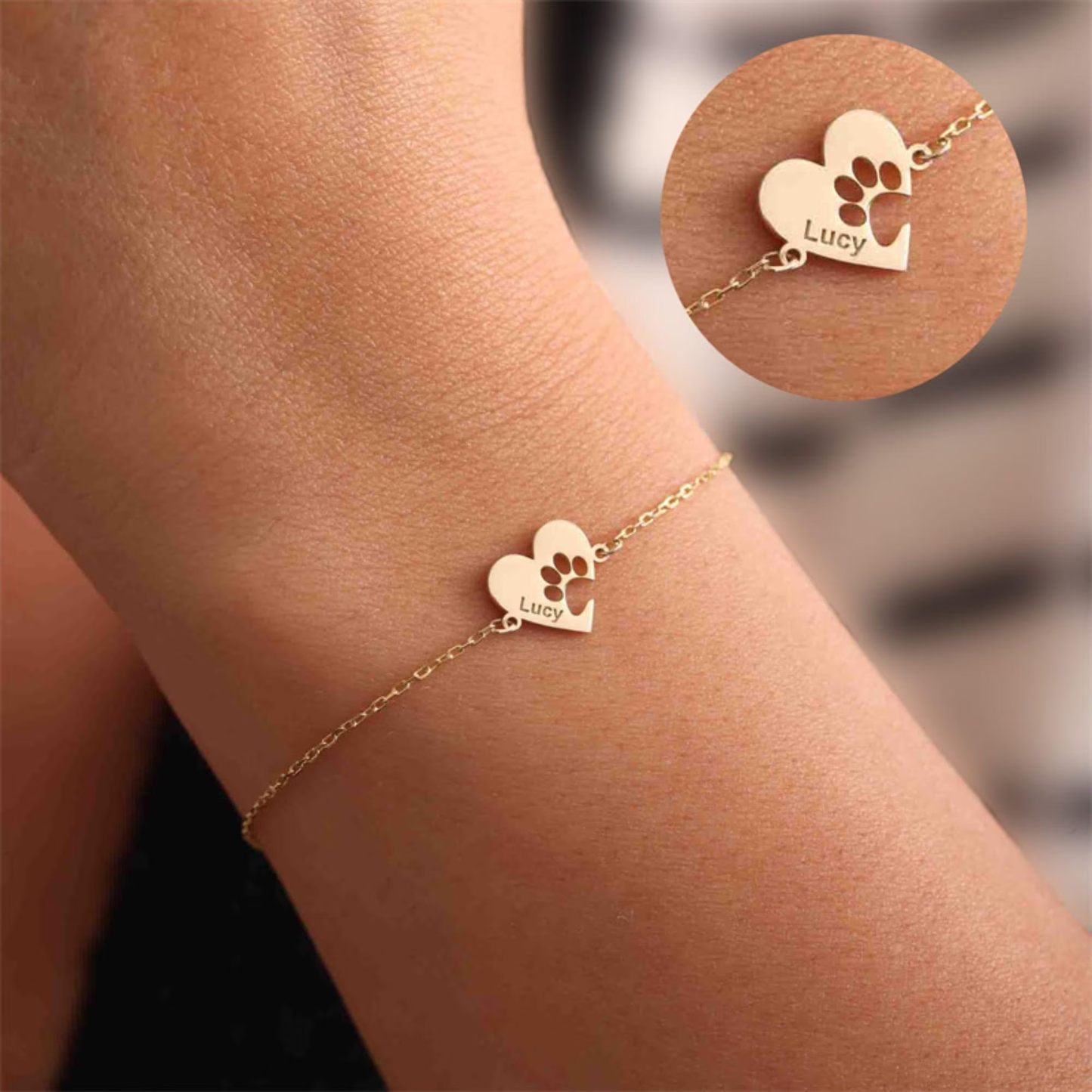 Gepersonaliseerde Pootafdruk Naam Armband