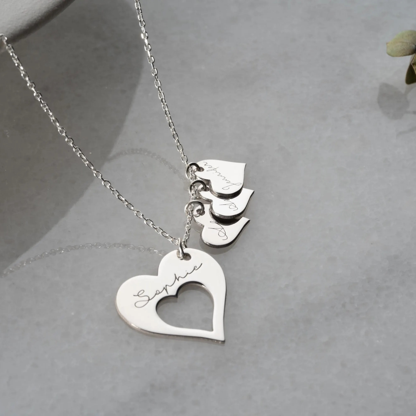 Gepersonaliseerde Familie Hart Ketting
